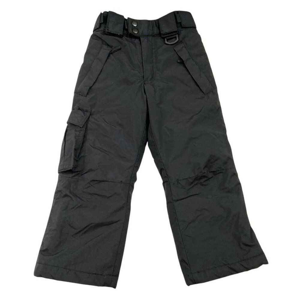 Sport Essentials Cargo Snow Pants Kids 4 Black Insulated Nylon Winter Outdoor